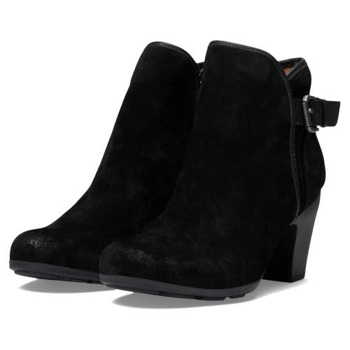 Comfortiva Namari CT0039921 Boot Women 8.5 Black Suede Block Heel Bootie RHS6459