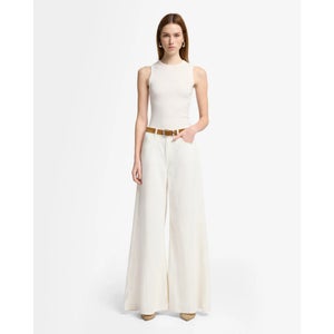 7 For All Mankind Willow Jeans Women 29 Beige High Rise Wide Leg Palazzo RED1191