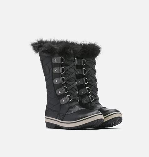 Sorel Tofino II 1690541-010 Kids 5 Black Faux Fur Waterproof Winter Boot RHS6465