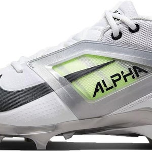 Nike Alpha Menace 4 Pro FD7037-100 Men's 10 White Black Football Cleats RHS6498