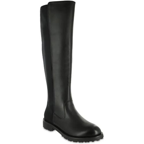 Mia Talli Women's 7.5 Black Side Zip Round Toe Knee High Riding Boots RHS6489