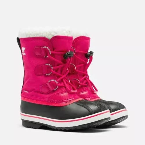 Sorel Yoot Pac NY1962-600 Kids 9 Pink Waterproof Sherpa Lined Snow Boots RHS6592