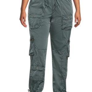 XCVI Yukio Cargo Pants Women's L Gray Drawstring Waist Athletic Trouser RED1190