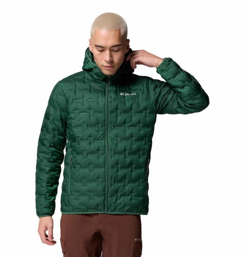 Columbia Delta Ridge II Jacket Men's Green 650-Down Omni-Heat Full Zip JAX582