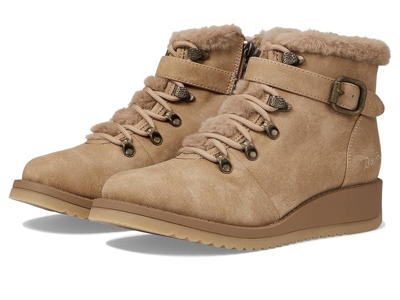 Blowfish Malibu Clove SHR Boots Women's US 7.5 Brown Faux Fur Round Toe RHS6494