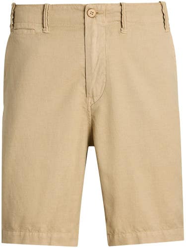 Polo Ralph Lauren Chino Shorts Men's 34 Beige Linen Cotton Classic Fit RED1206