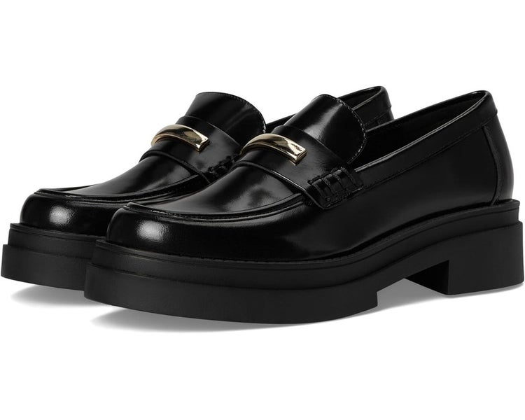 Steve Madden Rodrigo Loafer Women's US 9.5 Black Slip-On Platform Shoes RHS6524