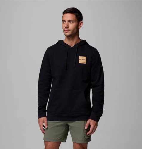 Columbia Trek Hoodie Men's Black Boxy Brand Kangaroo Pocket Long Sleeve JAX585