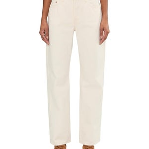 Levi's 501 Jeans Women 25x30 Ivory Denim Loose Fit Straight Leg Mid Rise RED1229