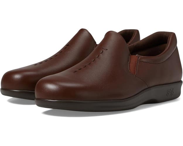 SAS Viva 1940-182 Loafers Women's 9 Teak Leather Slip On Comfort Shoes ZOGG2229