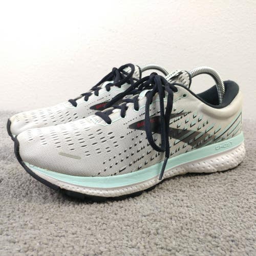 Brooks Ghost 13 Womens Size 9.5 Running Shoes Low Top Trainers White Gray