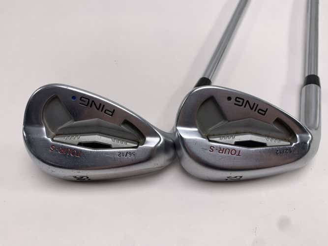 Ping Tour-S Chrome Wedge Set 52* 12 56* 12 Black Dot KBS Tour Stiff Mens LH