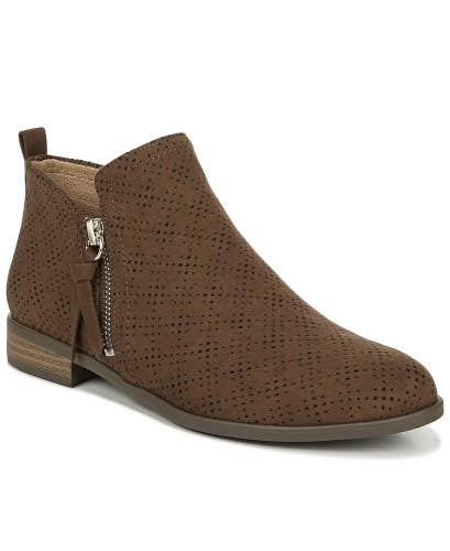 Dr. Scholl's Rate Zip Boots Women's US 12 Brown Round Toe Ankle Bootie LION825