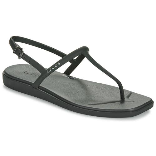 Crocs Miami 209793-001 Flip Flop Womens 8 Black Back Strap Thong Sandals GBO1522