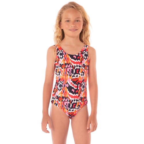 Maaji Infinity Swimsuit Girls 10 Multicolor Stretch Abstract One-Piece RED1161