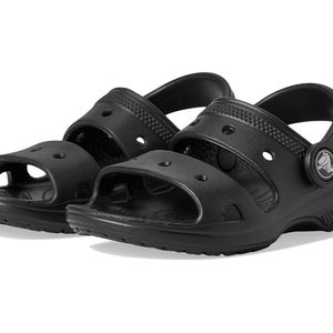 Crocs Classic 207537-001 Sandals Toddler US C5 Black Comfort Two Straps GBO1566