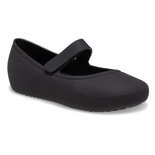 Crocs Brooklyn 209430-001 Ballet Flat Toddler C9 Black Mary Janes Shoes GBO1540