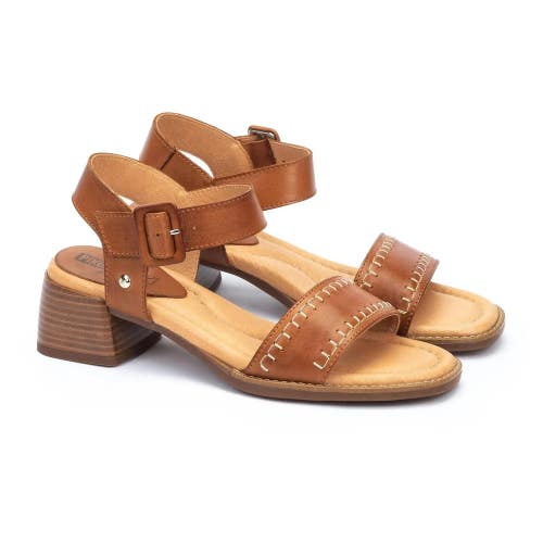 Pikolinos Oliva W2G-1568 Sandals Womens US 8.5 Brown Leather Block Heel ZOGG2343