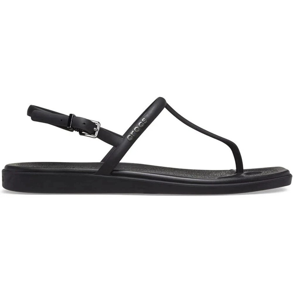 Crocs Miami 209793-001 Sandals Womens 9 Black Square Toe Thong