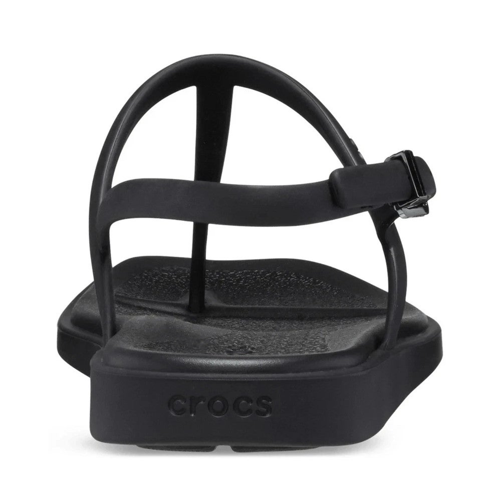 Crocs Miami 209793-001 Sandals Womens 9 Black Square Toe Thong