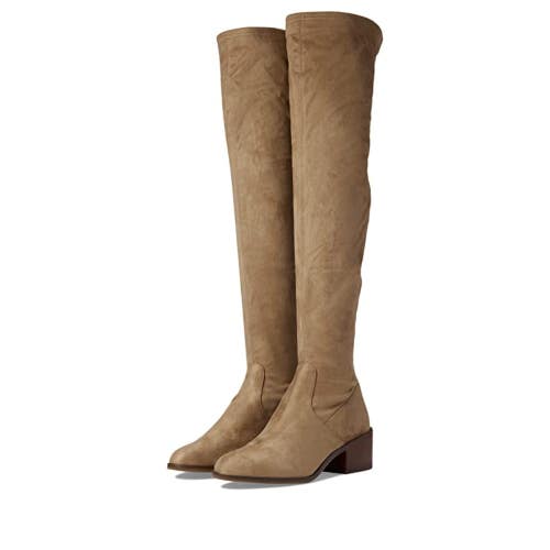 Steve Madden Georgette Boots Women's 7.5 Taupe Almond Toe Over the Knee ZOGG2093
