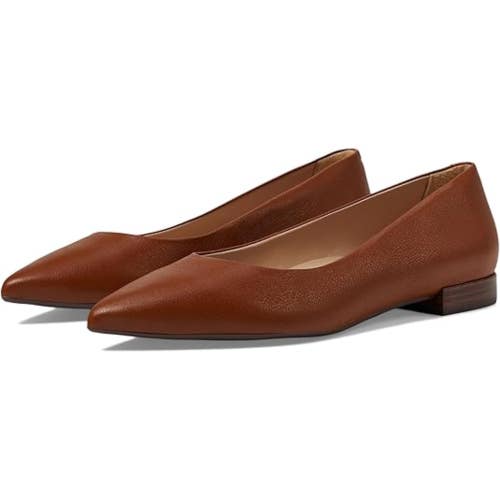 Marc Joseph New York Jane Street Women's 10.5 Cognac Napa Leather Flats ZOGG2130