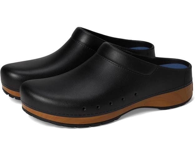 Dansko Kane Clog Men's 7.5 Black Round Toe Slip On Mule Casual Shoes ZOGG1956