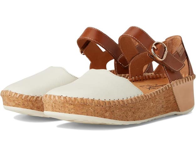 Pikolinos Marina COW1C-0893C1 Womens 5.5-6 White Leather Platform Shoes ZOGG2332