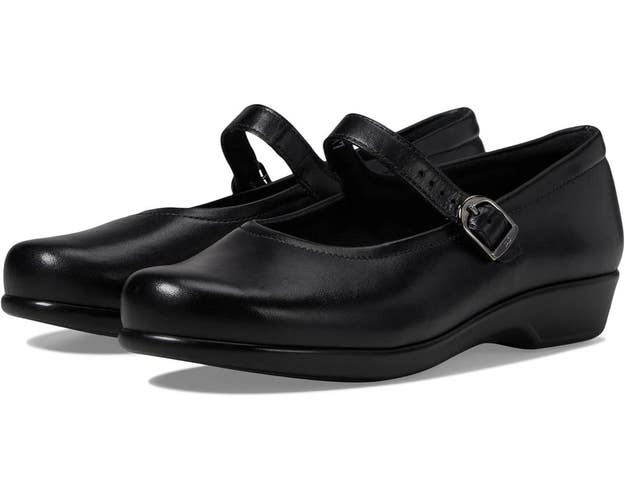 SAS Maria 2160-013 Flats Womens US 11 Black Leather Round Toe Mary Jane ZOGG2117