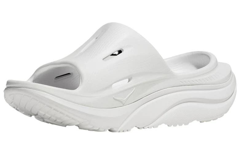 Hoka One One Ora Recovery Slide 3 1135061-WWH Sandals Men's White Slip-On JAX551