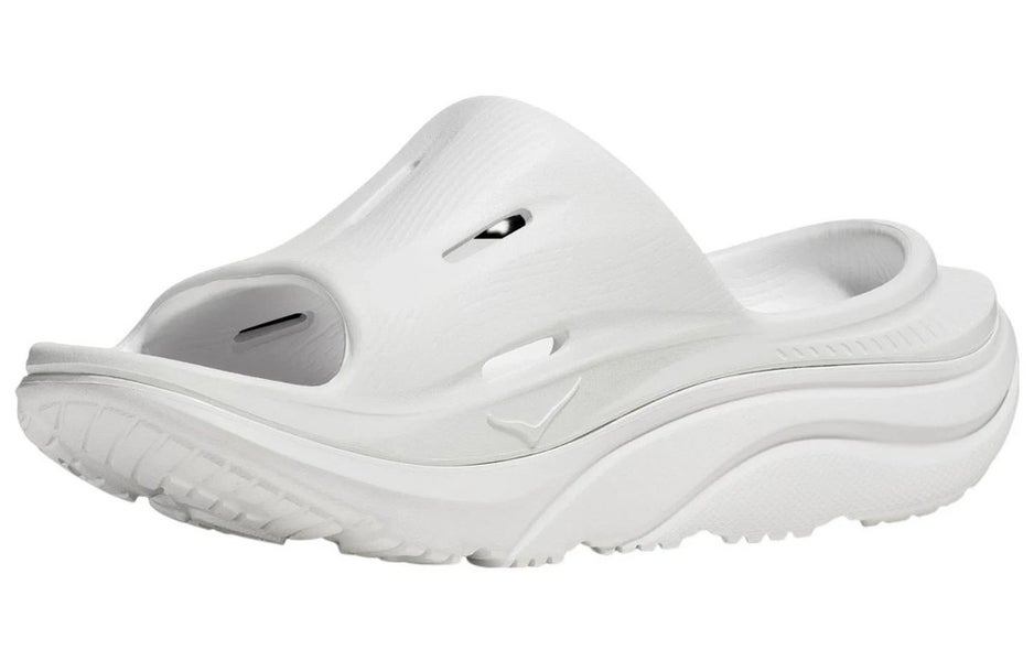 Hoka One One Ora Recovery Slide 3 1135061-WWH Sandals Men's White Slip-On JAX551