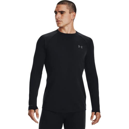 Under Armour Base 2.0 Top Men's 2XL Black Long Sleeve Crew Base Layer JAX522