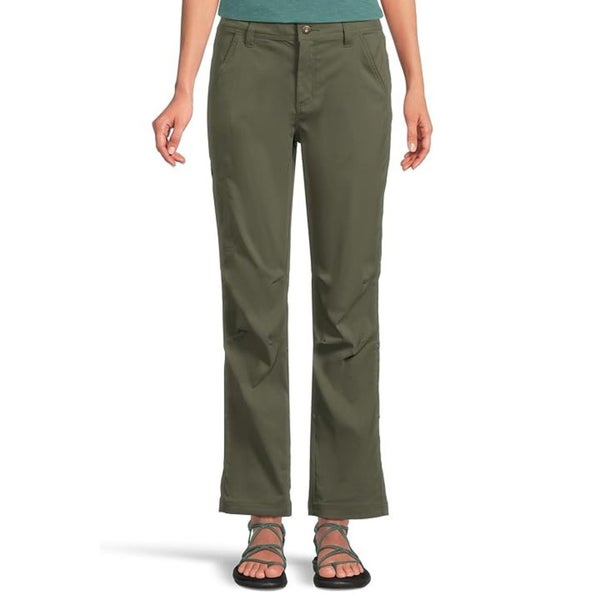 Prana Stretch Zion Pants Womens 6 Spruce Green Straight Leg Five-Pockets RED1252