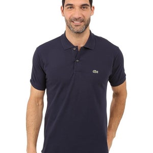 Lacoste Classic Pique Polo Men 5 Large Navy Blue Short Sleeve Golf Shirt RED1103