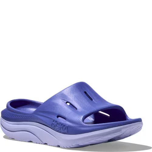 Hoka One One Ora Recovery Slide 3 Sandals Women's US 6 Purple Slip On JAX541