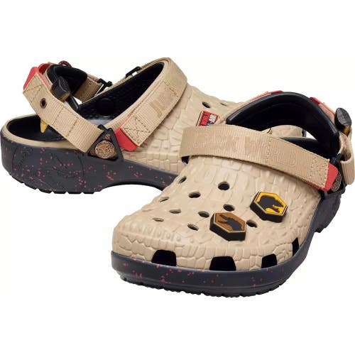 Crocs Jurassic World 211207-90H Clogs Men 7 Beige Heel Strap Casual Shoes JAX429
