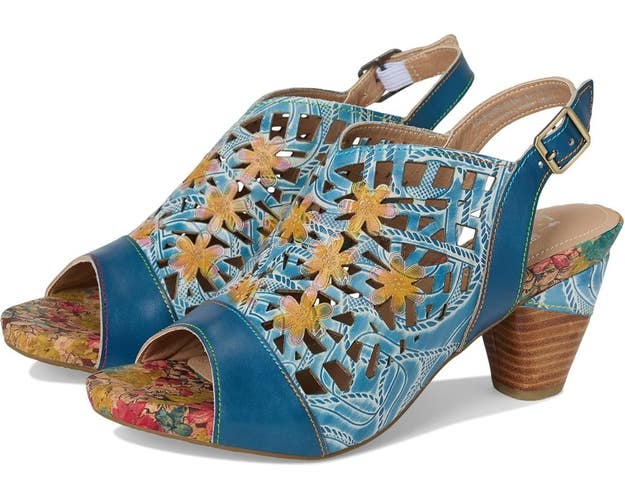 L'Artiste by Spring Step Eclipsing Sandals Womens US 8.5 Blue Slingback ZOGG1996