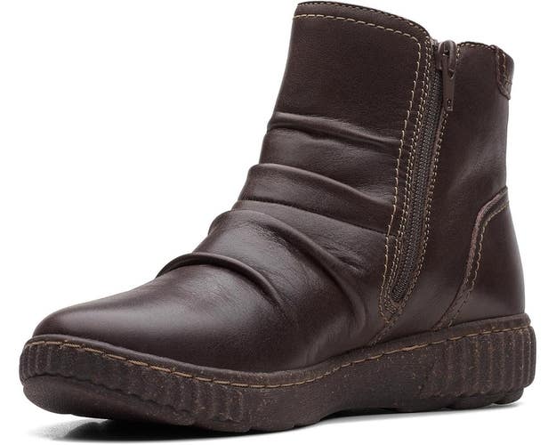 Clarks Caroline Orchid 26170657 Boots Women's US 7 Dark Brown Leather ZOGG2105