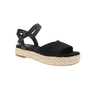 Toms Abby 10020814 Sandal Women's US 7.5 Black Ankle Strap Espadrille ZOGG2180
