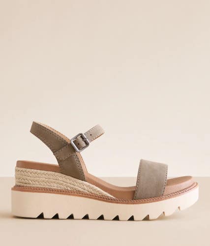 MIA Ophidia GS1591002 Sandals Women's US 8.5 Taupe Suede Ankle Strap ZOGG2118
