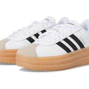 Adidas VL Court Bold Sneakers Womens US 9.5 White Suede Lifestyle Shoes ZOGG2267