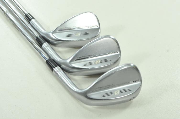 Titleist Vokey SM9 Tour Chrome 52*, 56*, 60* Wedge Set Right Steel # 208641