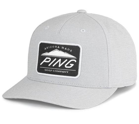 PING Camelback Patch Flexfit 110 Snapback Adjustable Golf Hat Cap Gray NEW