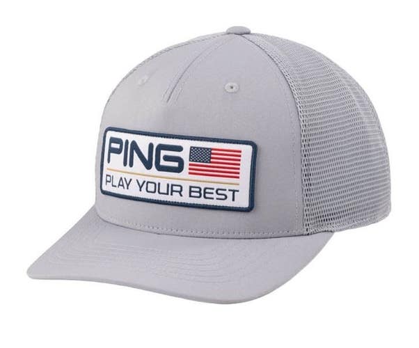 Ping Anthem PYB Tour Snapback Golf Hat Cap Grey Adjustable Limited Edition New