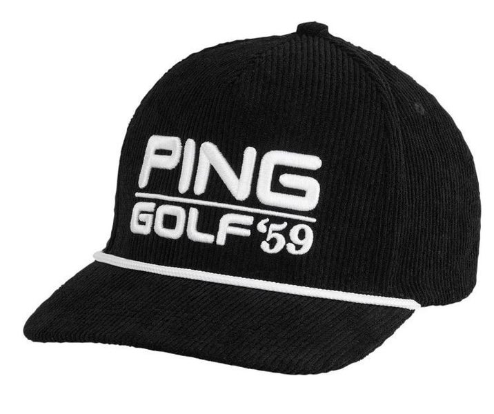 PING 2025 Retro Roper Adjustable Golf Hat Cap Black NEW