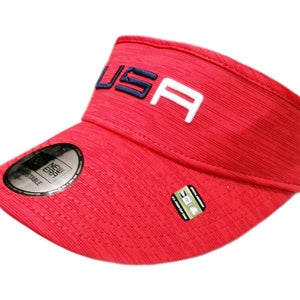 NEW Men's New Era Red 2023 Ryder Cup Sunday Round Adjustable Golf Visor