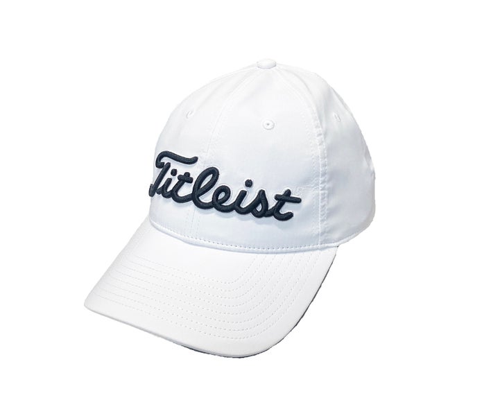 NEW Titleist Tour Performance White/Black Adjustable Golf Hat/Cap (Closeout)