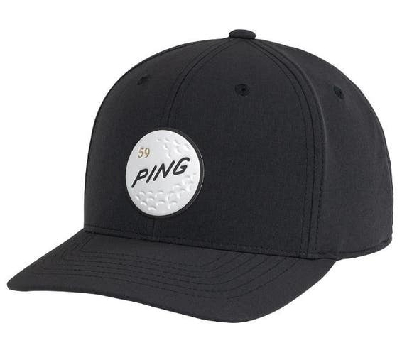 PING Gutty 251 Adjustable Snapback Golf Hat Cap One Size Color: Black
