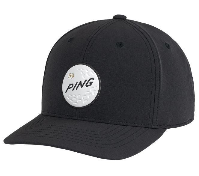 PING Gutty 251 Adjustable Snapback Golf Hat Cap One Size Color: Black