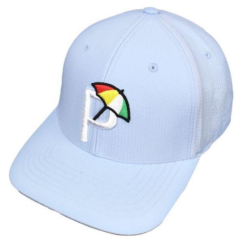 PUMA Golf x Arnold Palmer Seersucker Adjustable Snapback Hat Cap Zen Blue NEW!